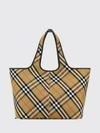 medium tote bag in vintage check cotton with removable pouch