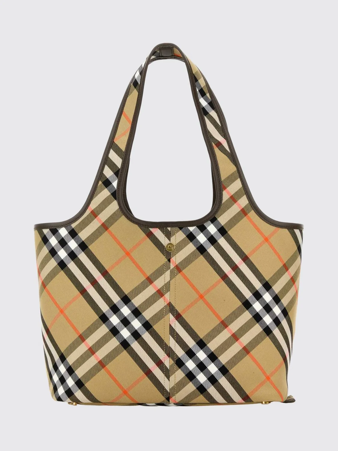 BURBERRY OS small tote bag in vintage check cotton with removable pouch