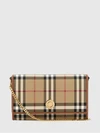 check coated cotton wallet on chain bag