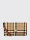 hampshire crossbody bag in vintage check canvas with flap closure