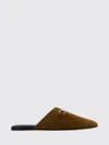 flat suede mules with gg monogram and horsebit