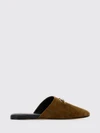 flat suede mules with gg monogram and horsebit