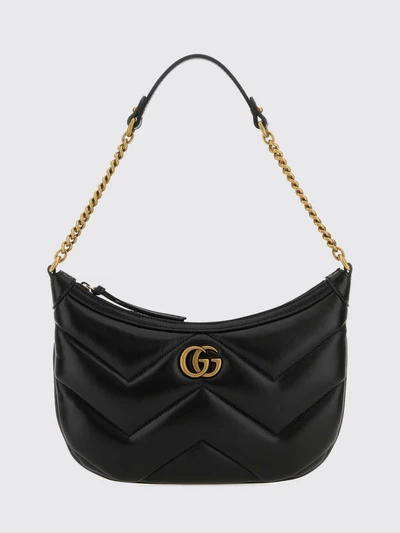 gg marmont matelassé nappa hobo shoulder bag with monogram