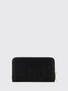 intrecciato leather continental zip-around wallet