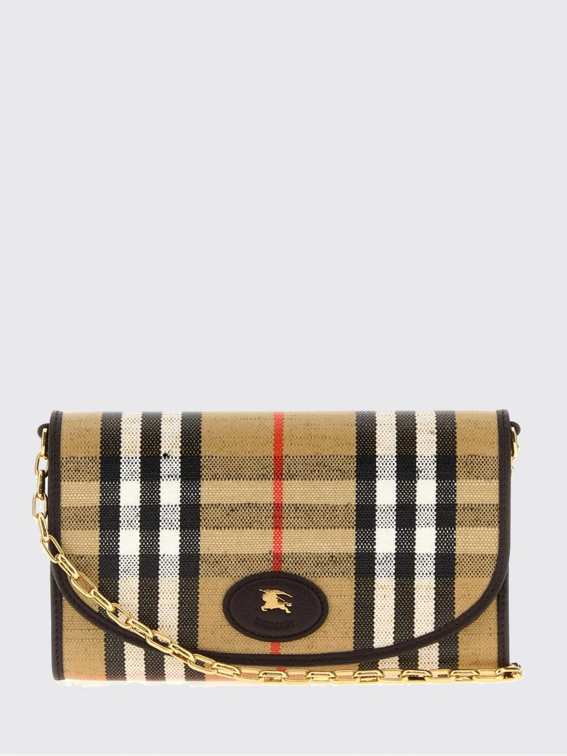 highlands mini crossbody bag in check canvas with ekd logo