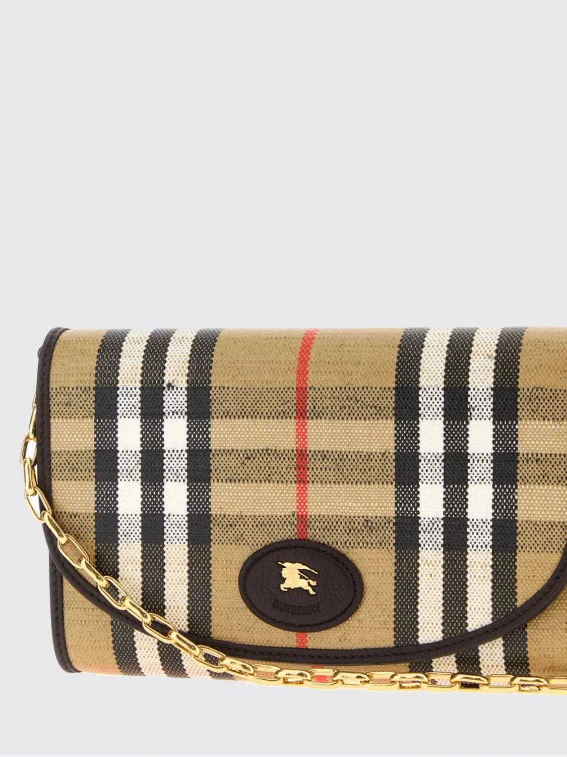 highlands mini crossbody bag in check canvas with ekd logo