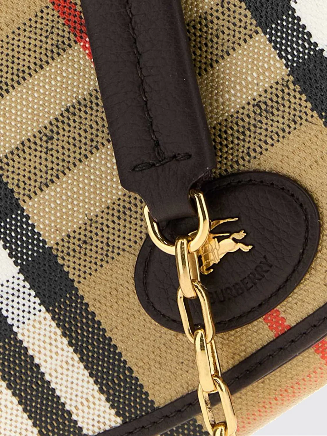 highlands mini crossbody bag in check canvas with ekd logo