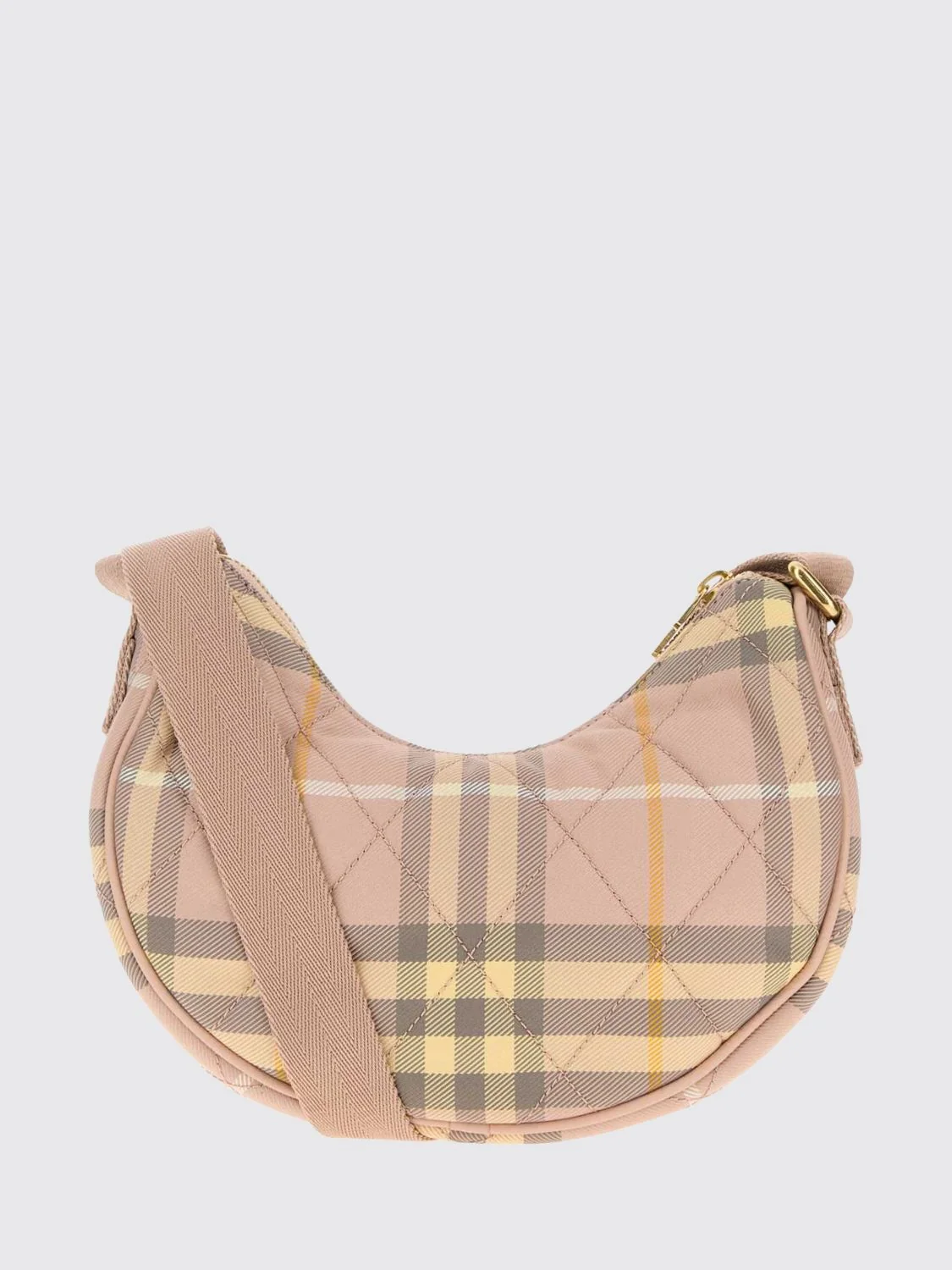horseshoe crossbody bag in quilted twill with vintage check pattern