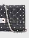 rockstud quilted nappa crossbody bag with studs