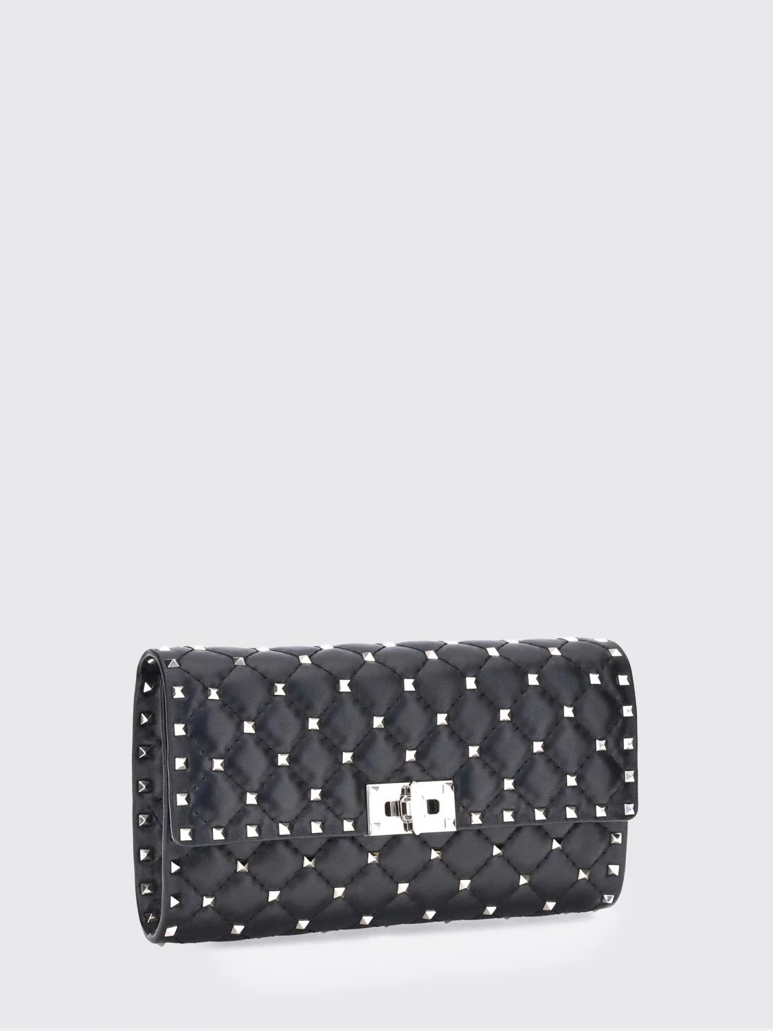 rockstud quilted nappa crossbody bag with studs