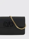 vlogo signature grained calfskin wallet on chain