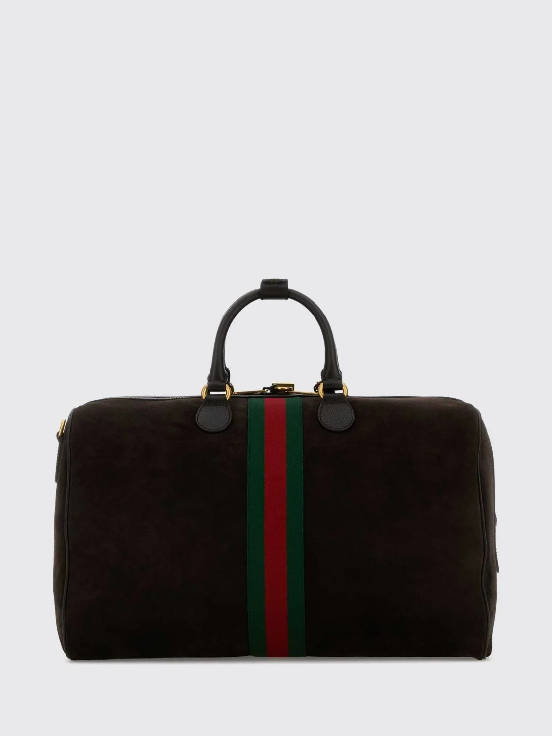 GUCCI OS savoy medium suede monogram travel bag