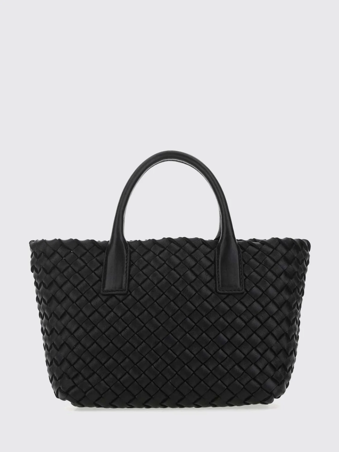 cabat mini intrecciato lambskin bag with double handle