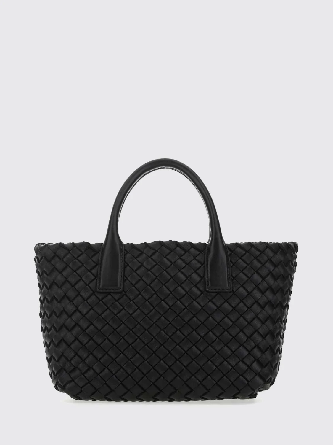 cabat mini intrecciato lambskin bag with double handle