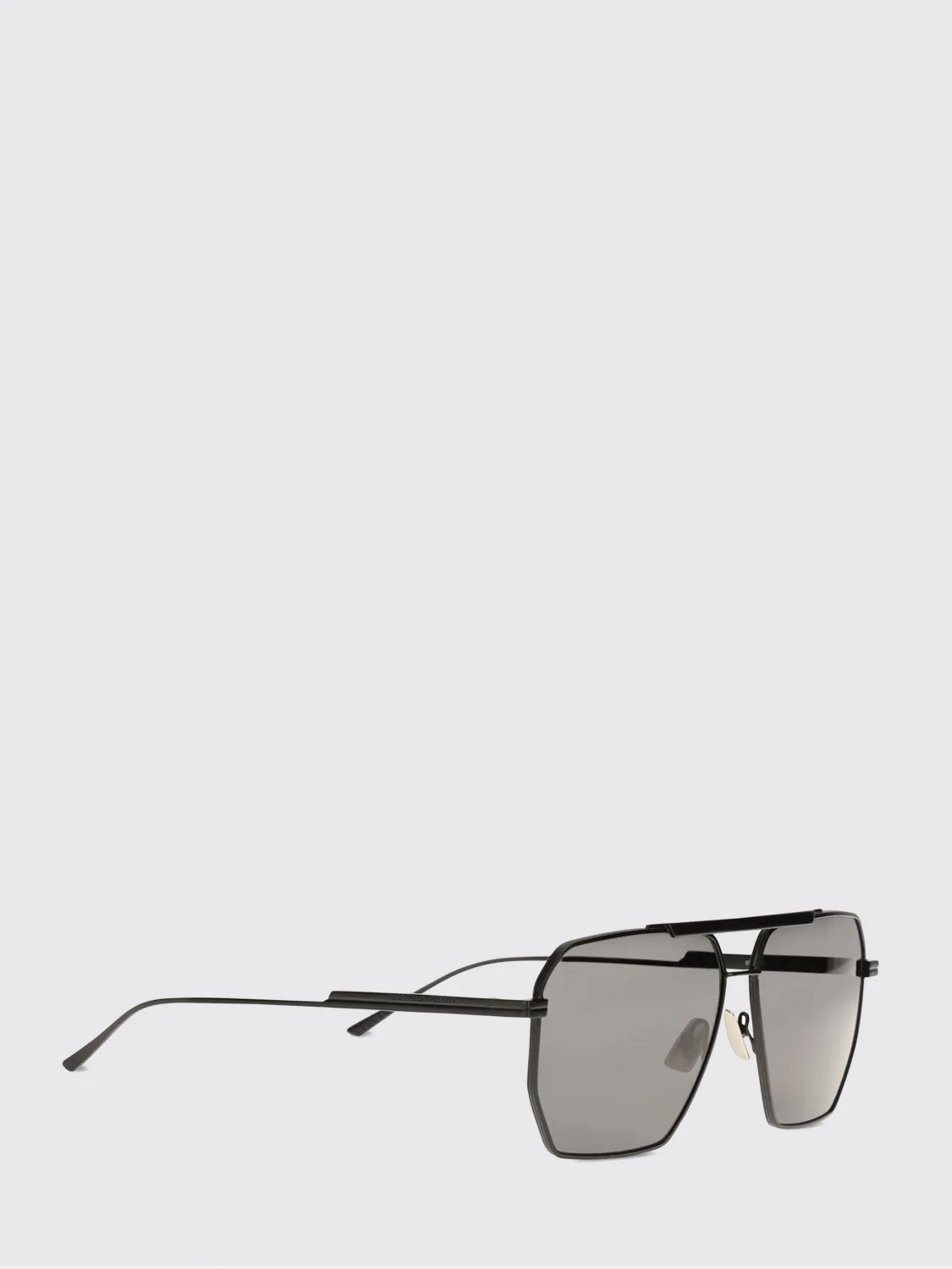BOTTEGA VENETA OS rectangular metal aviator sunglasses with double bridge