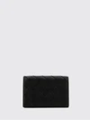 bifold woven lambskin card holder with snap button