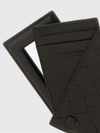 woven nappa leather card holder with removable mirror