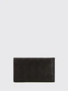 woven nappa leather card holder with removable mirror