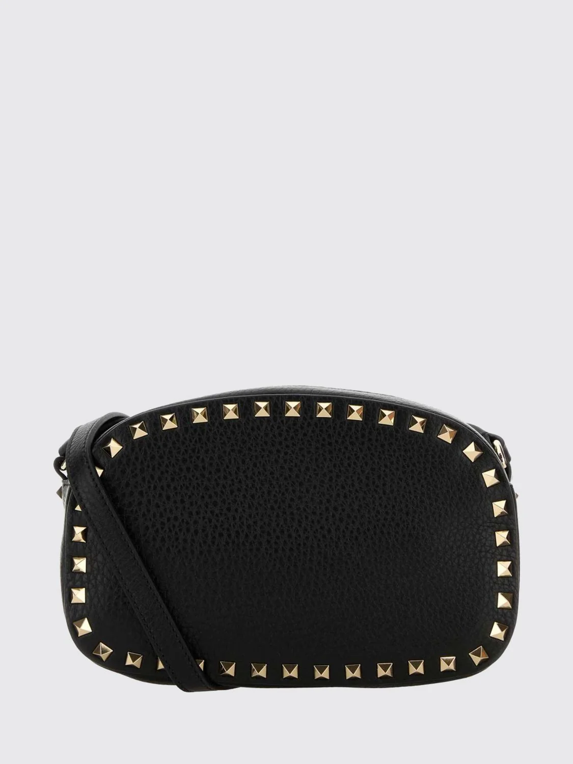 rockstud embroidered calfskin mini crossbody bag
