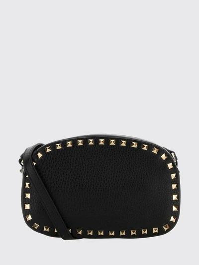 rockstud embroidered calfskin mini crossbody bag