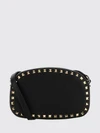 rockstud embroidered calfskin mini crossbody bag