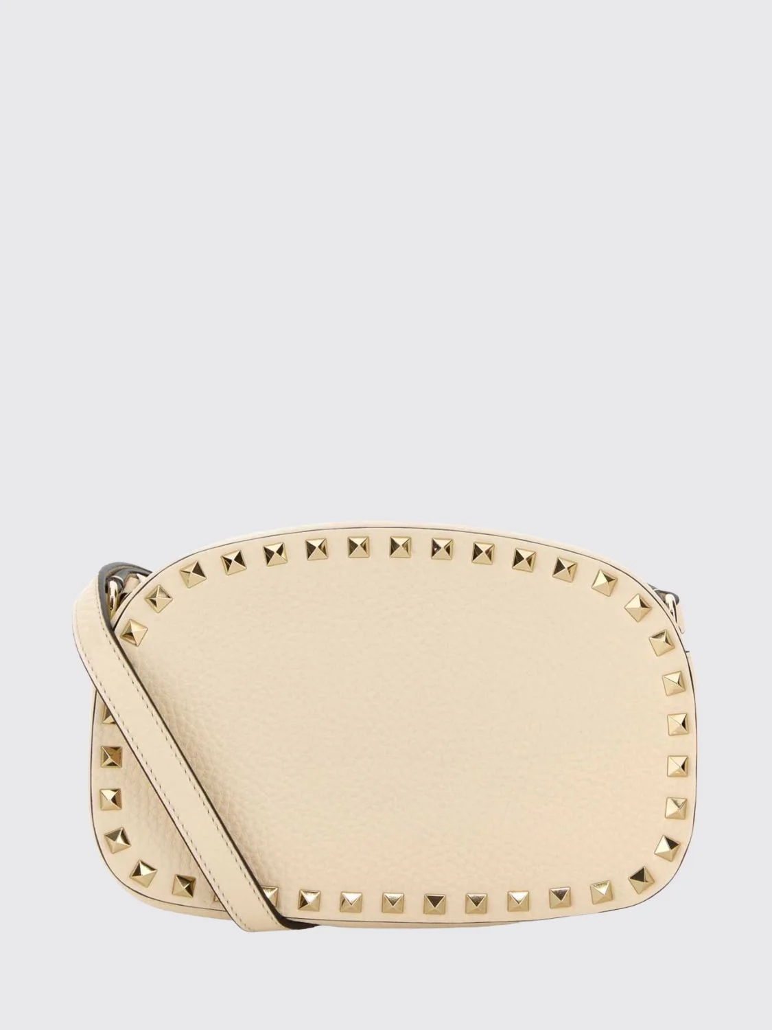 rockstud embroidered calfskin mini crossbody bag