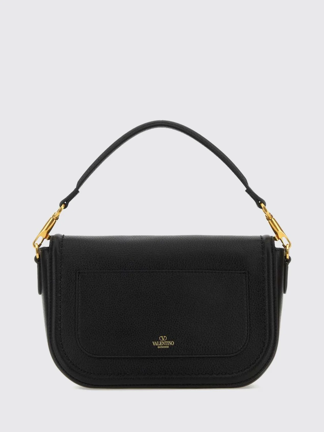 alltime small hammered leather handbag with vlogo