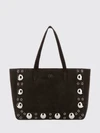 nellcôte medium suede tote bag with studs and vlogo