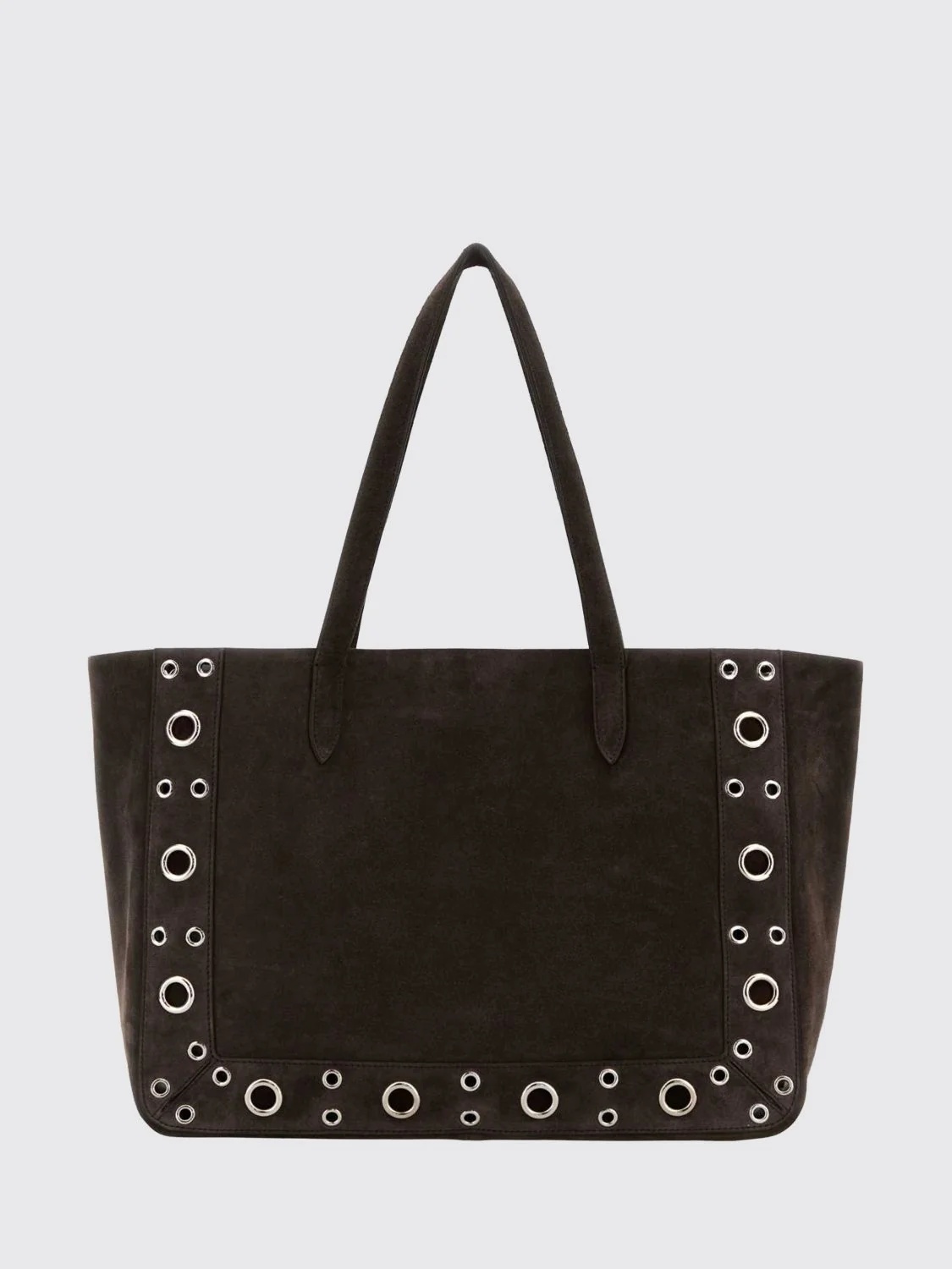 VALENTINO GARAVANI OS nellcôte medium suede tote bag with studs and vlogo
