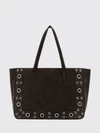 nellcôte medium suede tote bag with studs and vlogo