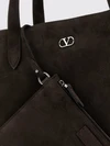 nellcôte medium suede tote bag with studs and vlogo