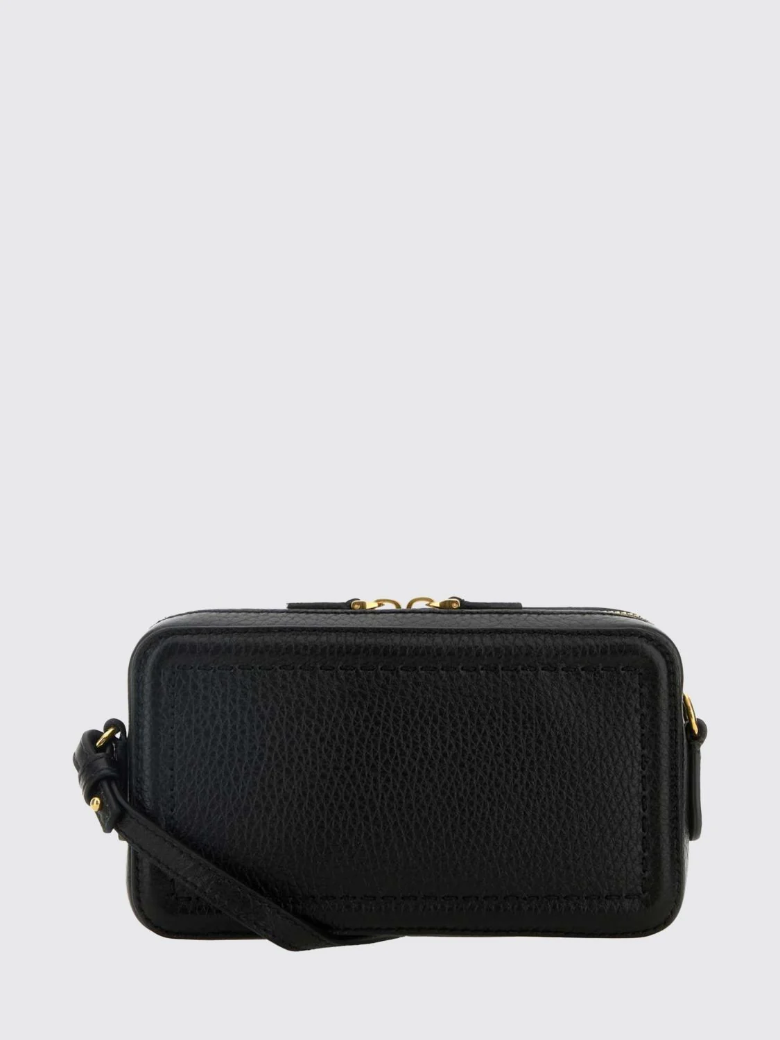 VALENTINO GARAVANI OS vlogo mini hammered leather camera bag