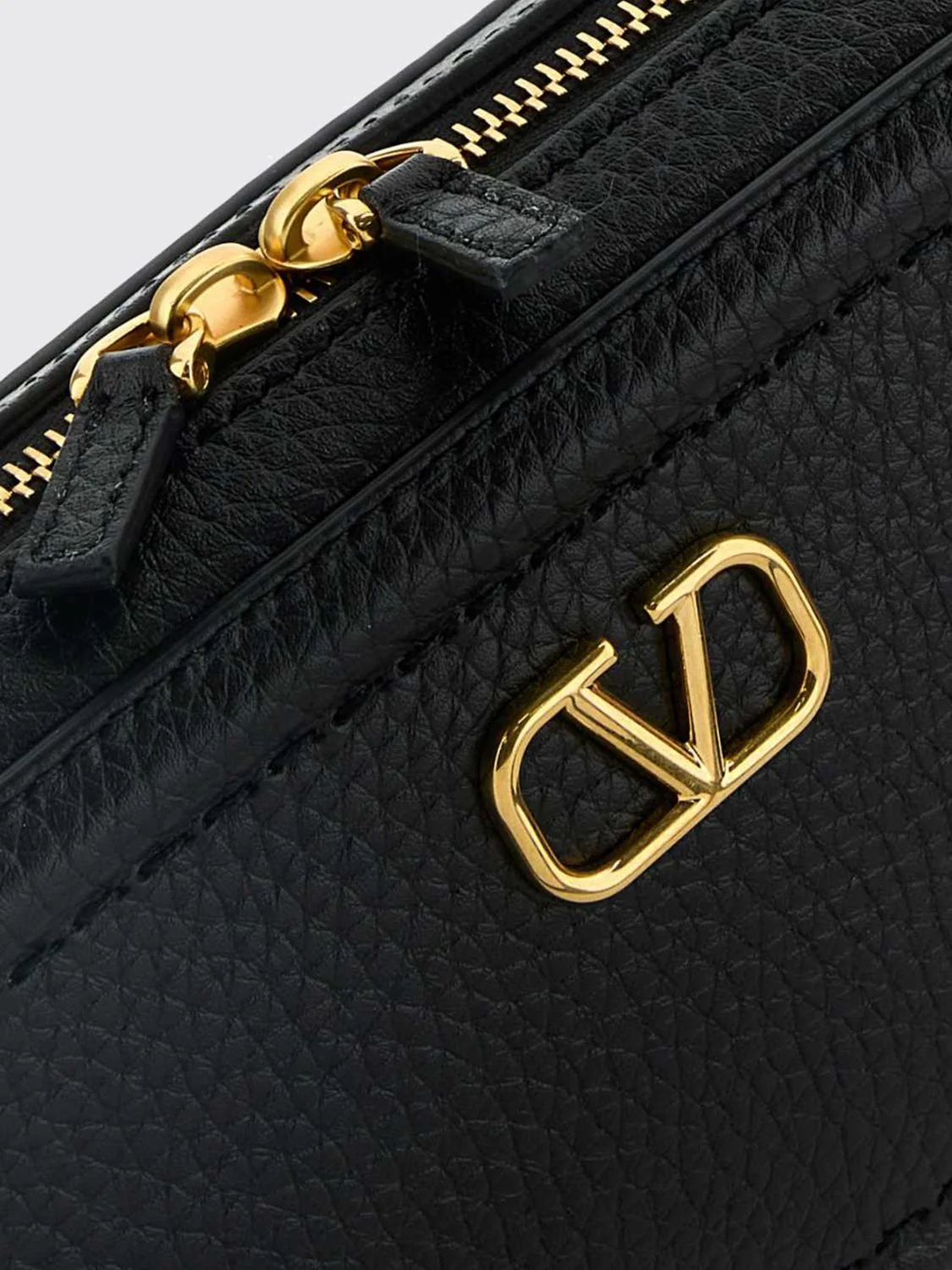vlogo mini hammered leather camera bag