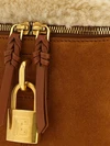 pulse vanity mini bag in shearling and suede leather
