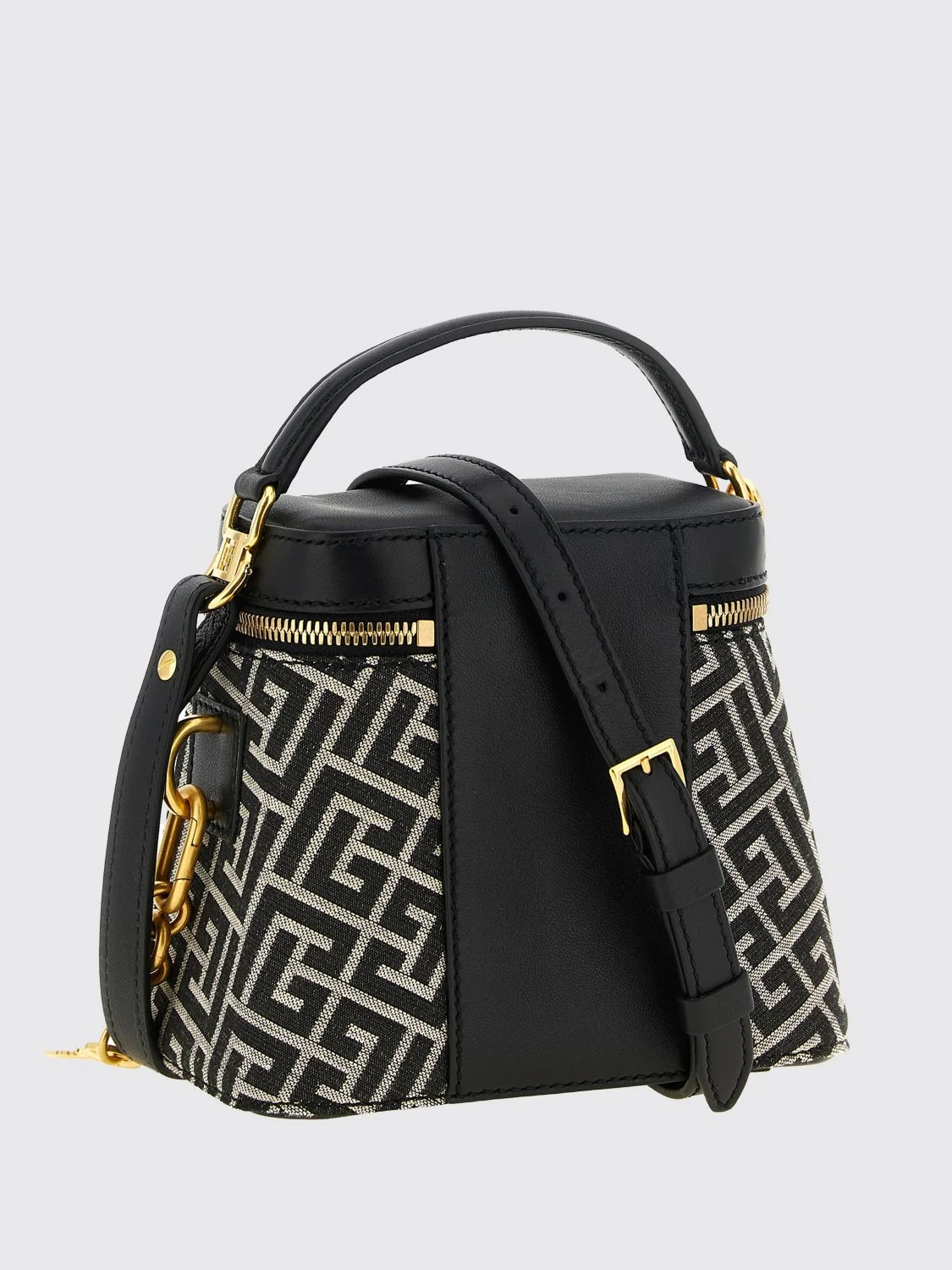 BALMAIN OS pulse vanity mini bag with pb monogram and padlock
