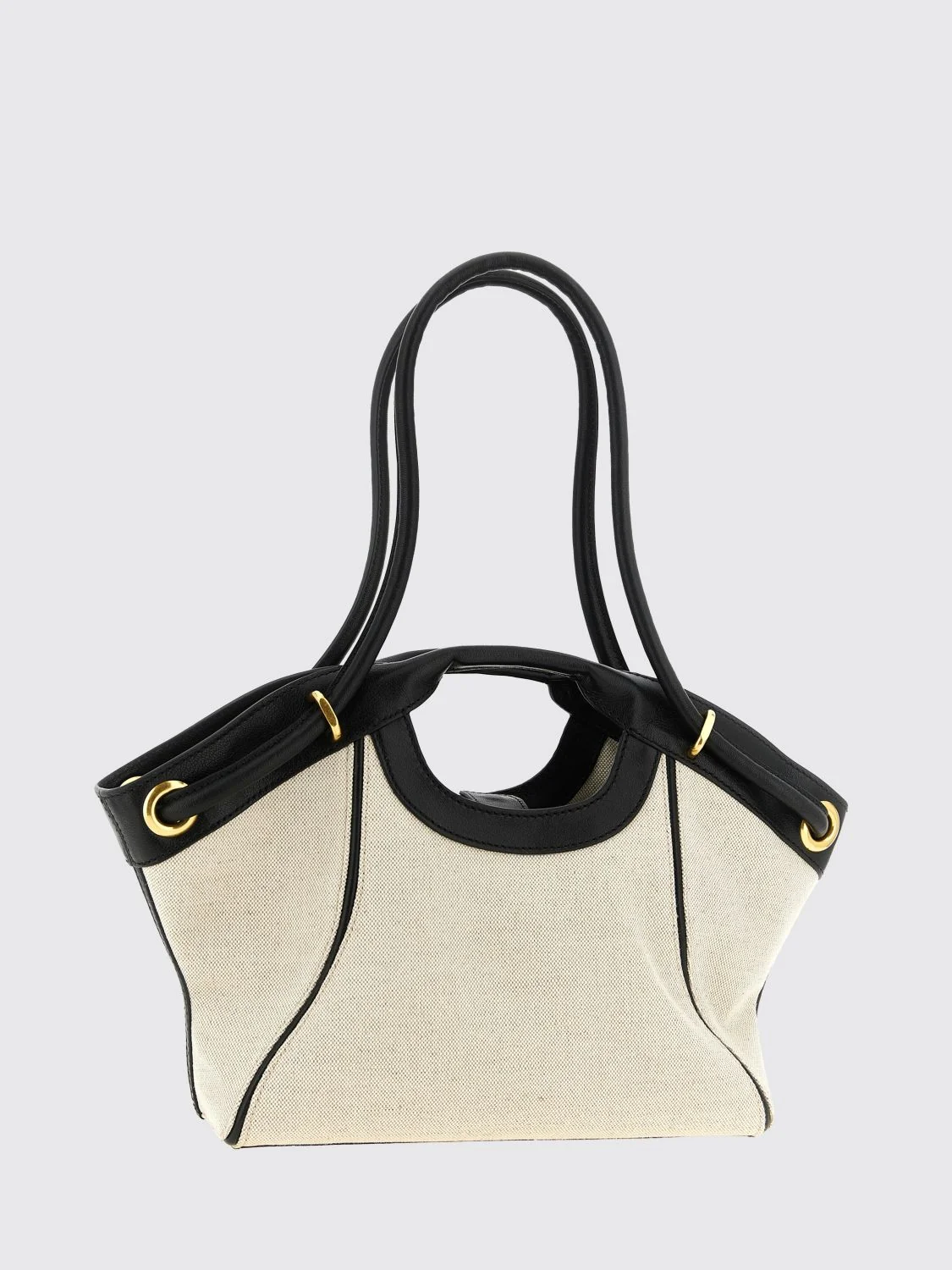 BALMAIN OS linen and cotton tote bag with four handles and inner pouch