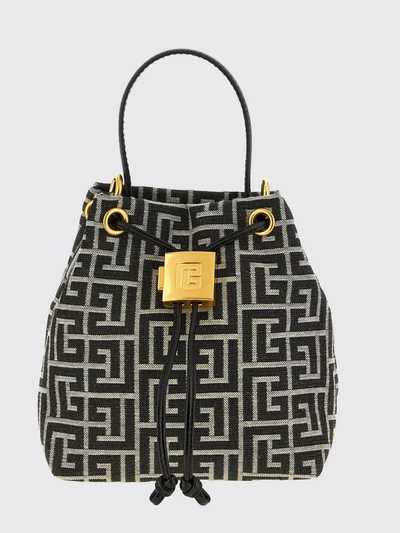 pulse mini bucket bag with pb monogram and padlock