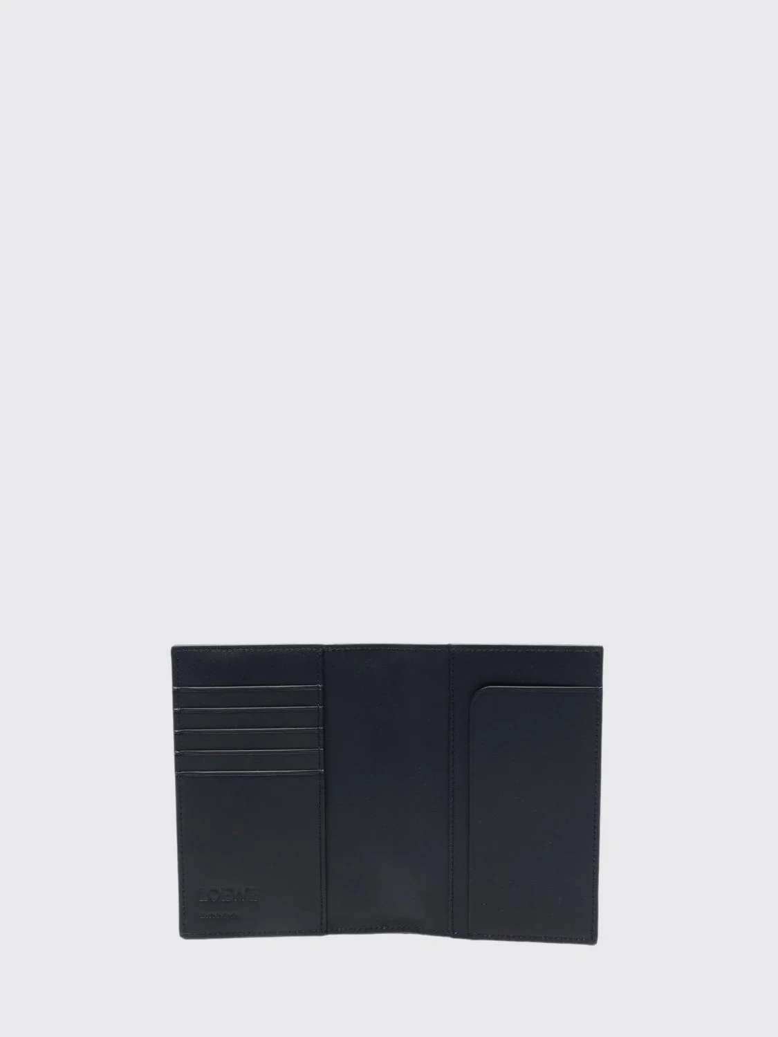 LOEWE OS anagram compact bifold wallet in bicolour calfskin leather