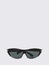 black acetate cat-eye sunglasses with flared shape and nylon lenses