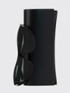 black acetate cat-eye sunglasses with flared shape and nylon lenses
