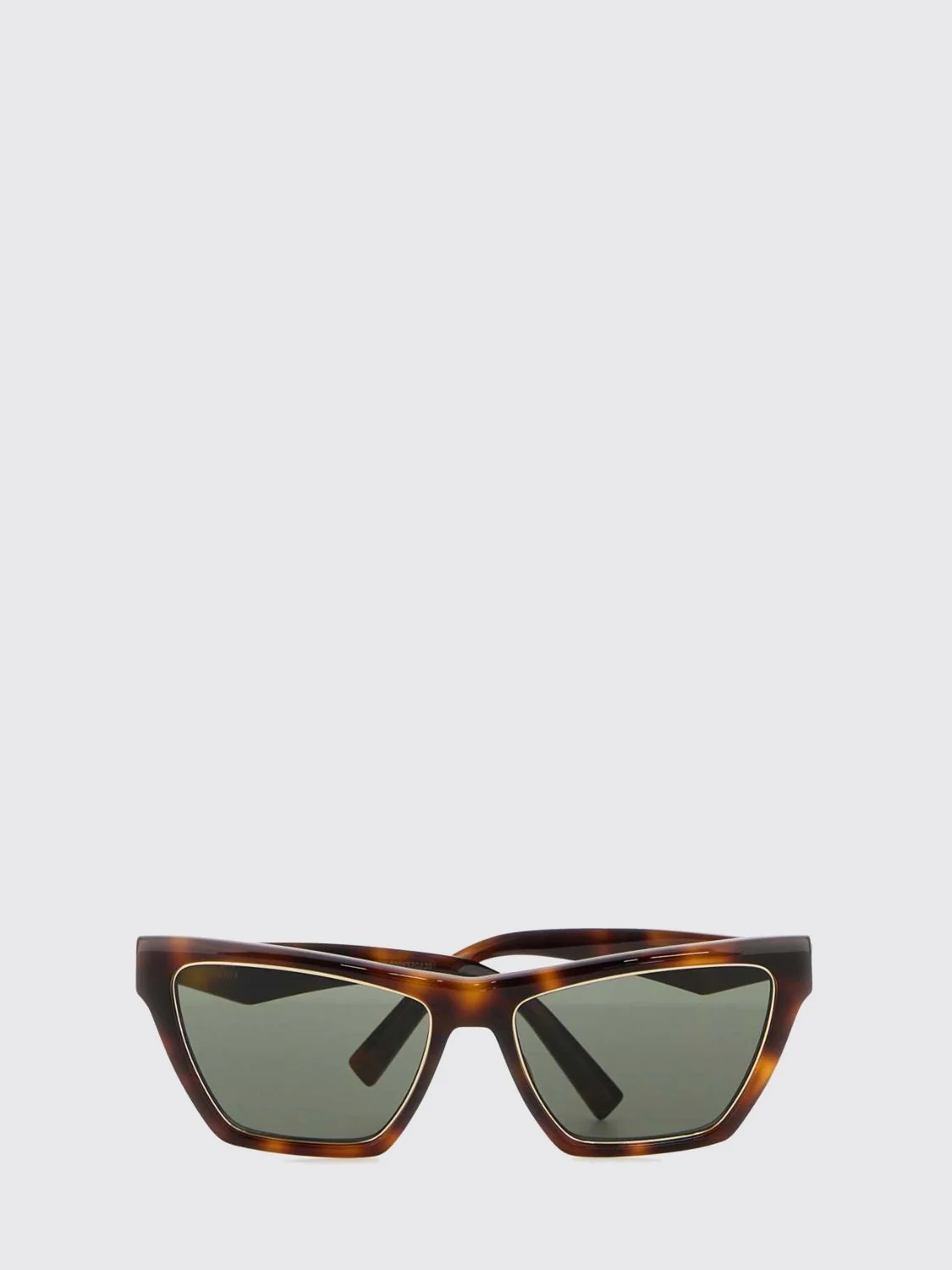tortoiseshell acetate cat-eye sunglasses with ysl logo and rectangular shape