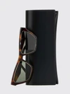 tortoiseshell acetate cat-eye sunglasses with ysl logo and rectangular shape