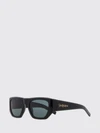 black acetate rectangular cat-eye sunglasses with lettering logo