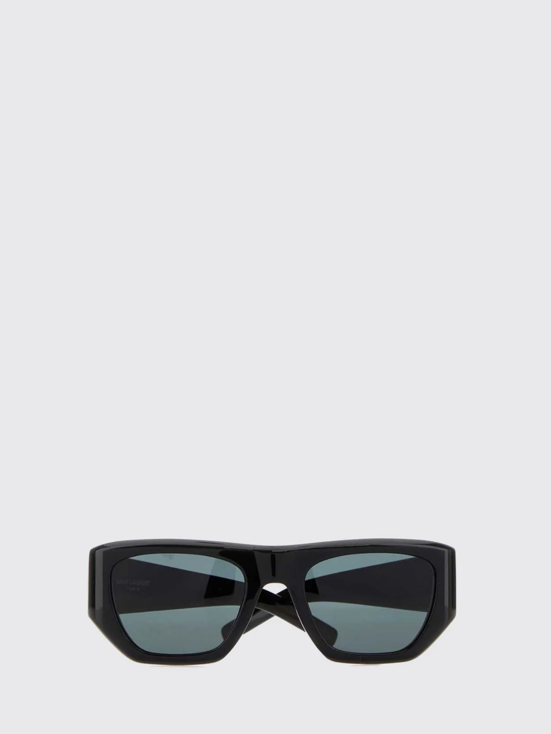 SAINT LAURENT OS black acetate rectangular cat-eye sunglasses with lettering logo
