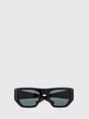black acetate rectangular cat-eye sunglasses with lettering logo