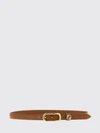 slim calfskin leather belt with metal ff monogram buckle