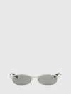 rounded sunglasses in metal and acetate with engraved logo