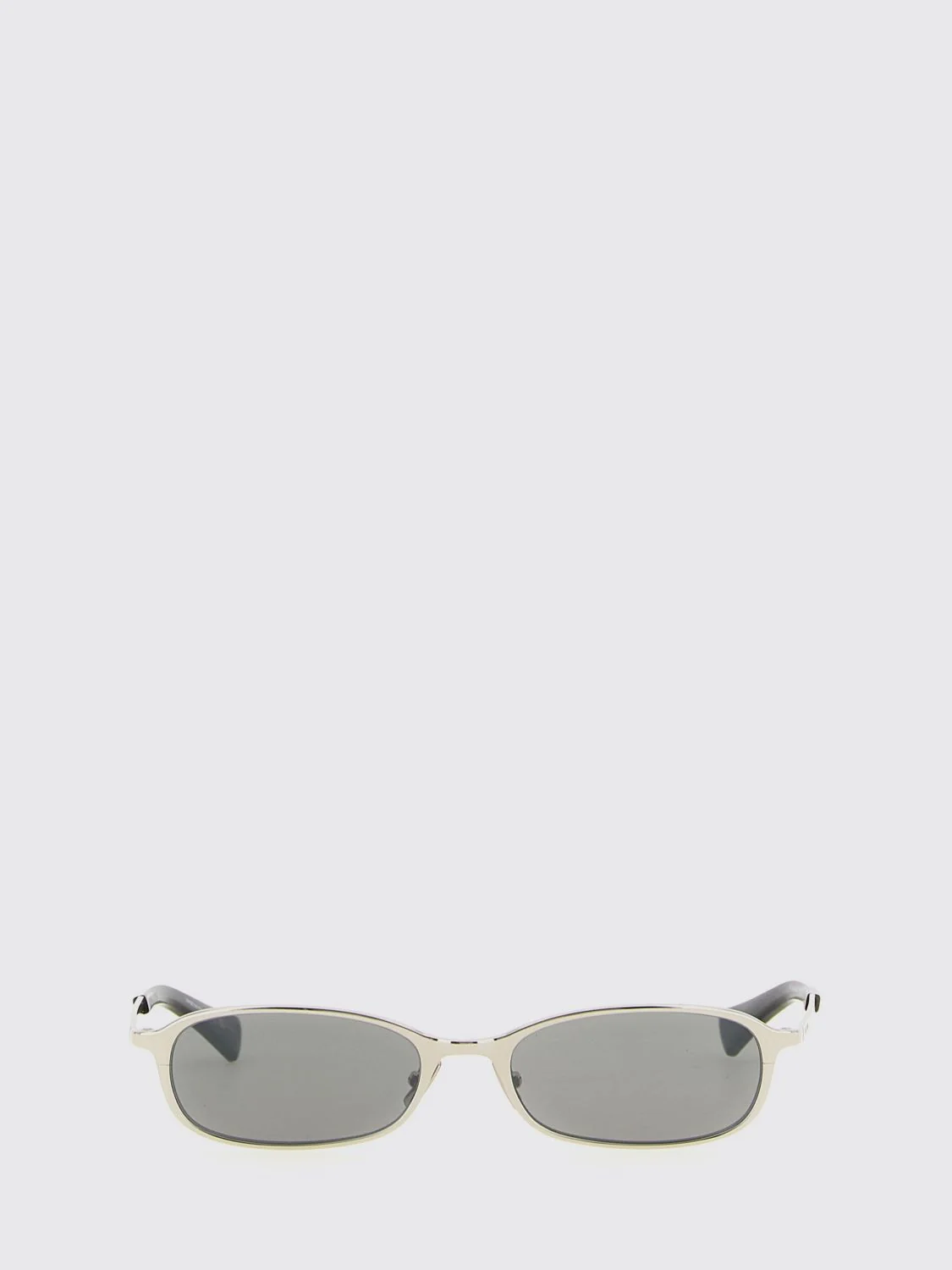 rounded sunglasses in metal and acetate with engraved logo