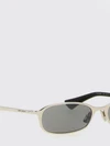 rounded sunglasses in metal and acetate with engraved logo