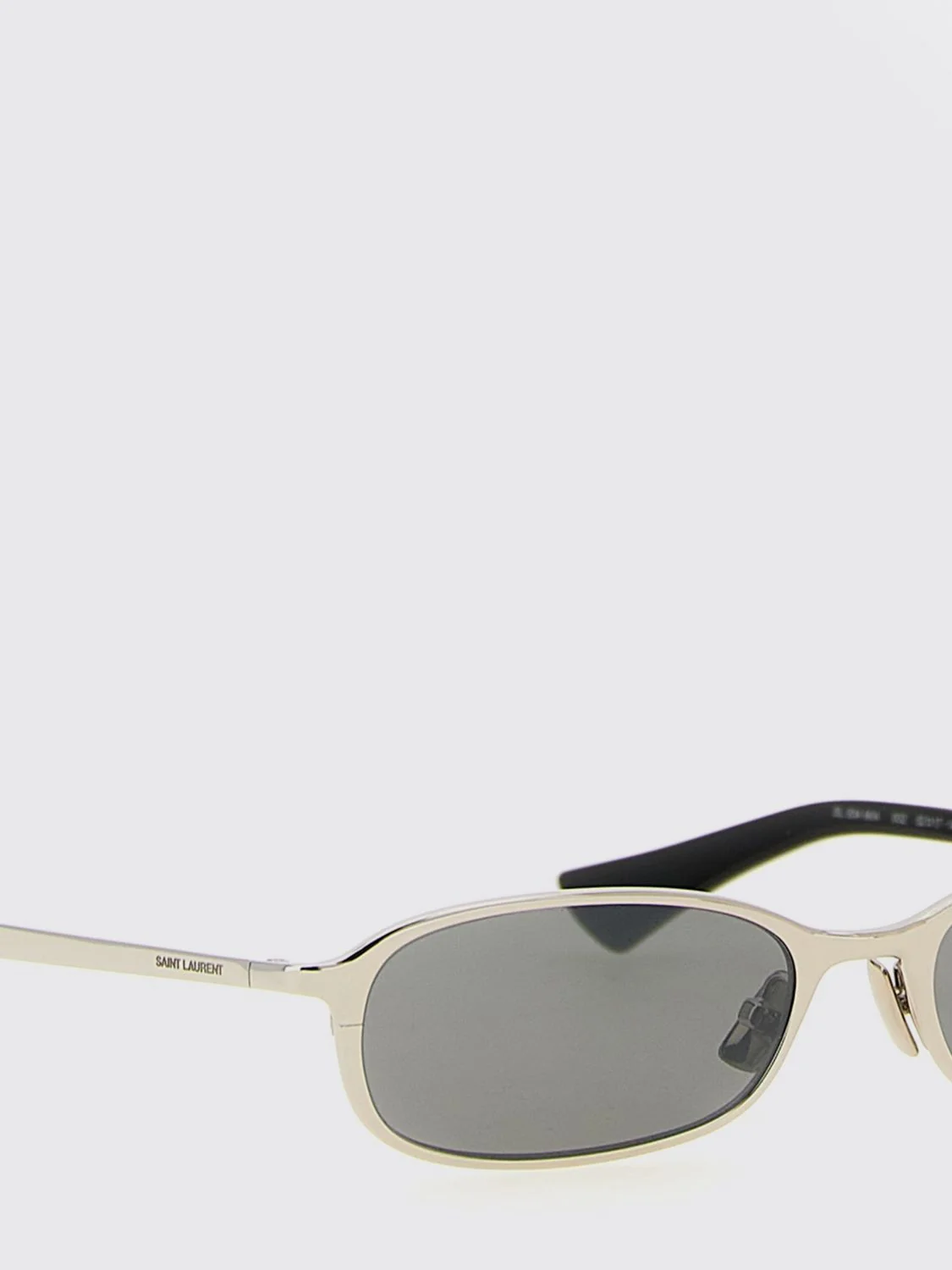 rounded sunglasses in metal and acetate with engraved logo